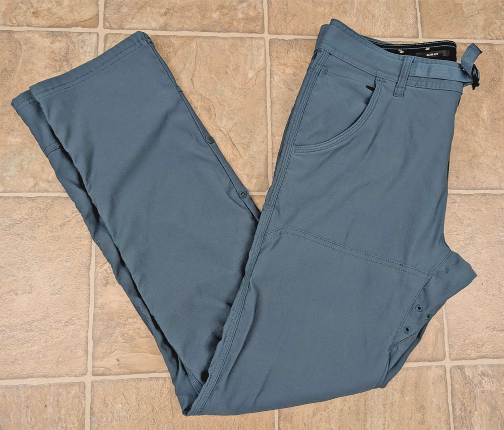 Prana men sz 32/32 Slim Fit Zion ll Pants stretch blue hiking camping 3284